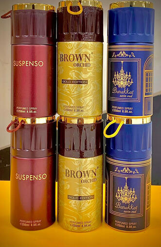 250mls body spray(₦2,000 each)